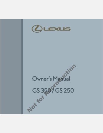 lexus gs 250& gs 350 2012-2013 owners manual